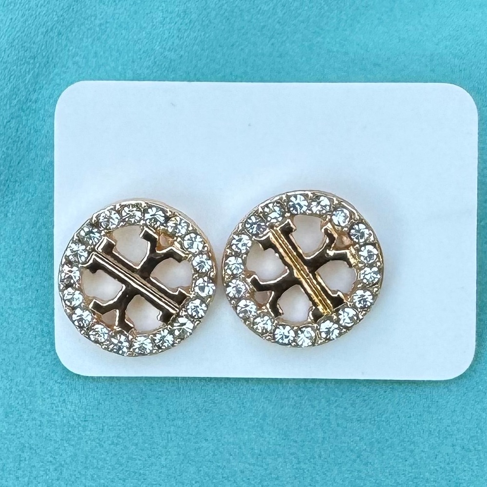 New! Tory Burch-Like Gold Reverse T Earrings OS